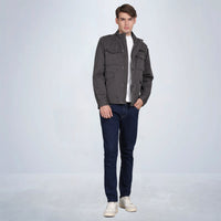 Men’s Classic Dark Grey Cotton Jacket - Regular fit