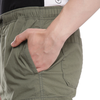 T-Base Men’s Capulet Olive Cargo Trouser | Mid-Rise Casual Utility Pants with 6 Pockets