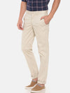 T-Base Men Cream-Coloured  Slim Tapered Core Chino Trousers