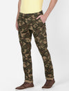 T-Base Men Camouflage Printed Cotton Easy Wash Mid-Rise Cargos Trousers
