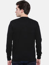 T-Base Men Black Striped Sweater