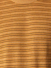 T-Base Men Orange & Black Striped Cotton Pullover