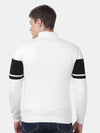 T-Base Men Black & Off White Colourblocked Pullover