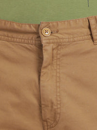 Lt Khaki Solid Cargo Pants
