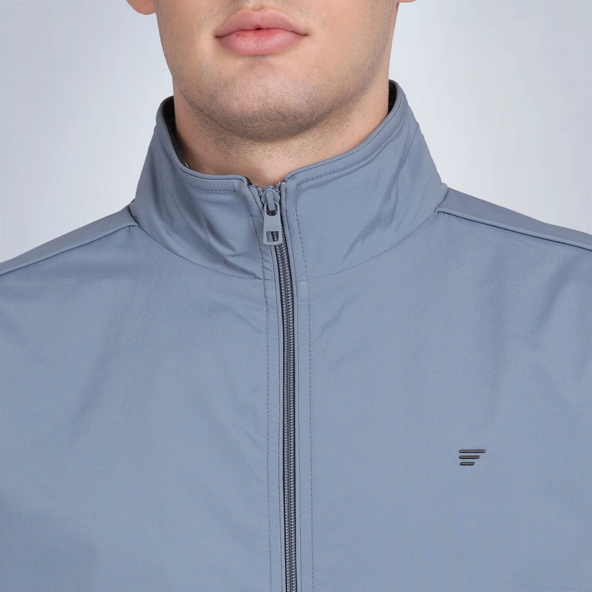 Men’s Classic Aqua Polyester Jacket - Regular fit