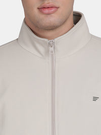 Men’s Classic Stine Grey Polyester Jacket - Regular fit
