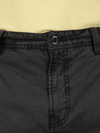 T-base Men's Casual Cargo Shorts | Mid-Rise | Regular Fit |Dark Grey
