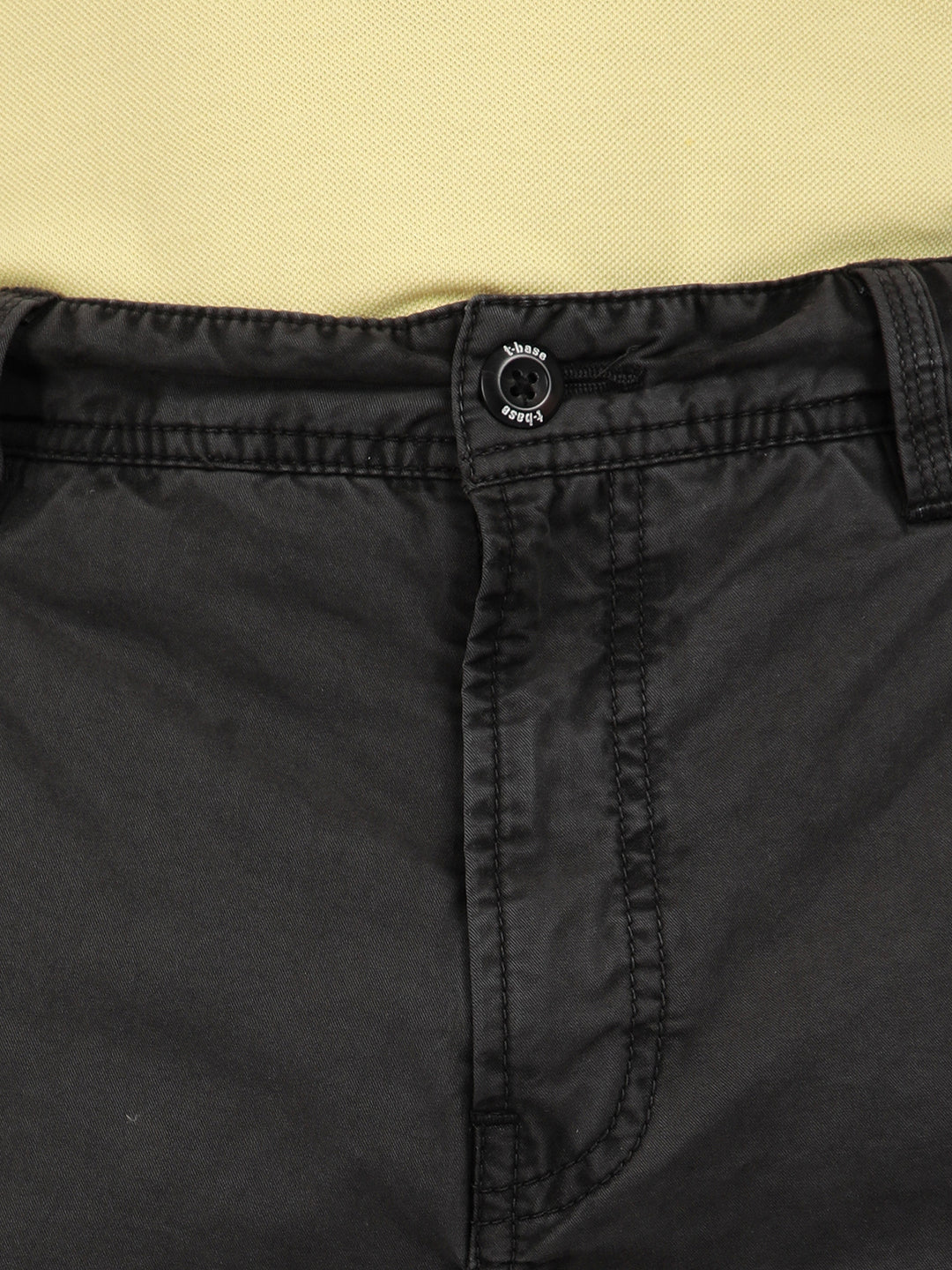 T-base Men's Casual Cargo Shorts | Mid-Rise | Regular Fit |Dark Grey