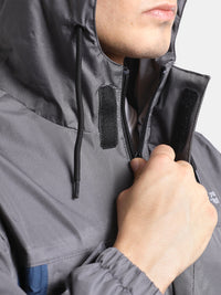 TBASE Men’s DARK GRAY Waterproof Rain Jacket with Hood