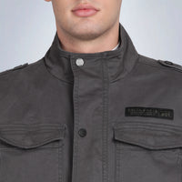 Men’s Classic Dark Grey Cotton Jacket - Regular fit