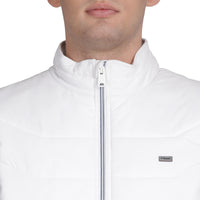 Men’s Classic White Polyester Jacket - Regular fit