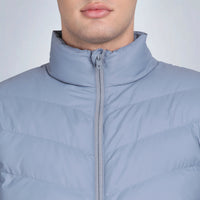 Men’s Classic Cloud Blue Polyester Jacket - Regular fit