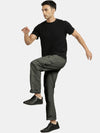 T-Base Men Mid Rise Pure Cotton Cargos Trousers