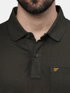 T-Base Men Polo Collar Pockets T-Shirt
