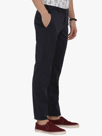 T-Base Men Navy Blue Core Chino Trousers