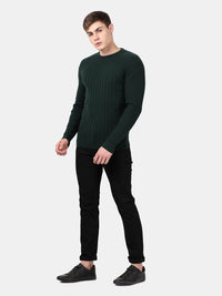 T-Base Men Green Pullover