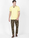 T-Base Men Camouflage Printed Cotton Easy Wash Mid-Rise Cargos Trousers