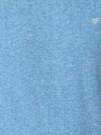 T-Base Men Blue Solid Woolen Pullover