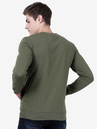 CREW NECK SWEATSHIRT WITH CHEST GRAPHIC