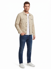 Men’s Classic Khaki Cotton Jacket - Regular fit