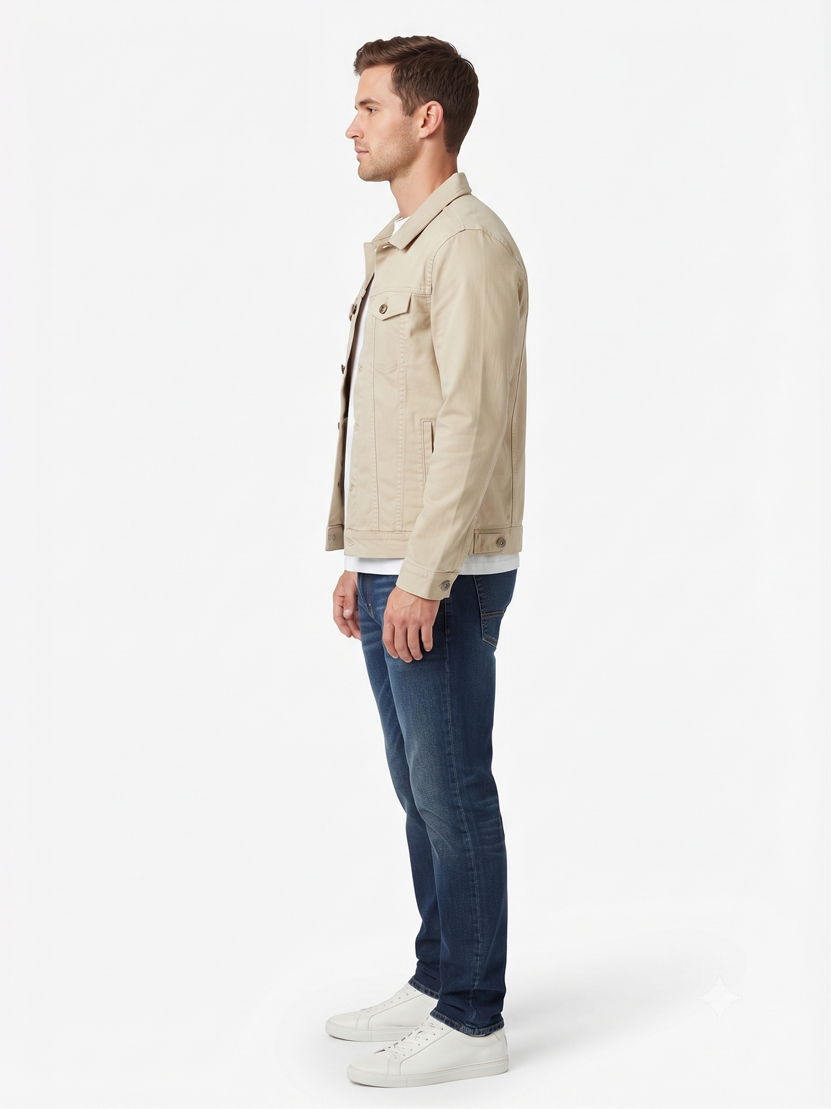 Men’s Classic Khaki Cotton Jacket - Regular fit