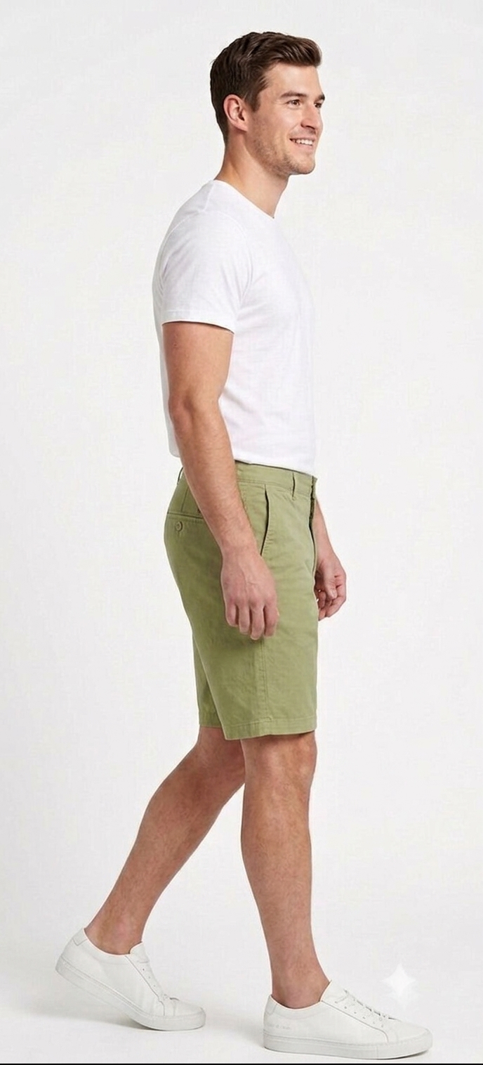 Men’s Canton Green Casual Shorts – Regular Fit