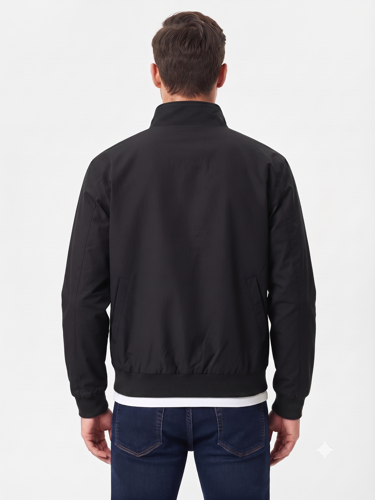Men’s Classic Black Nylon Jacket - Regular fit