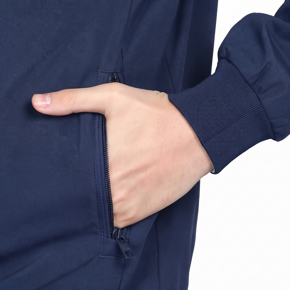 Men’s Classic Navy Polyester Jacket - Regular fit
