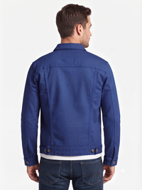 Men’s Classic Blue Cotton Jacket - Regular fit