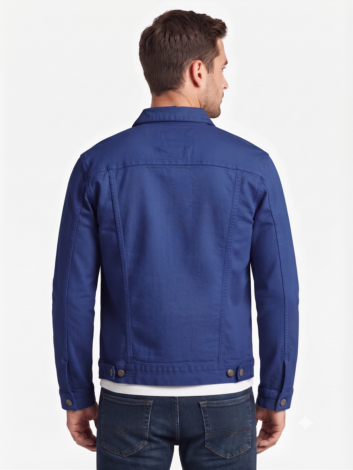 Men’s Classic Blue Cotton Jacket - Regular fit