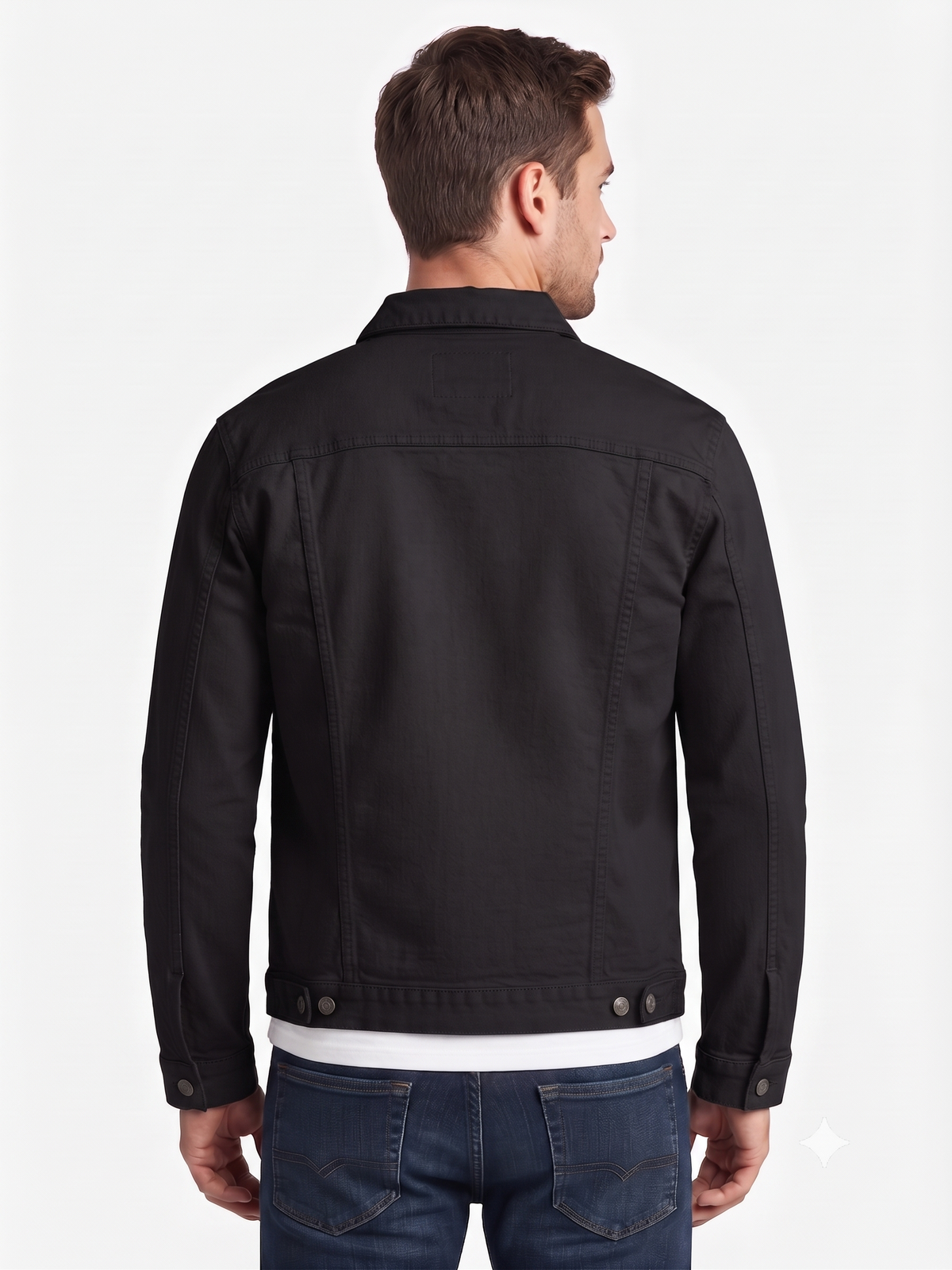 Men’s Classic Black Cotton Jacket - Regular fit