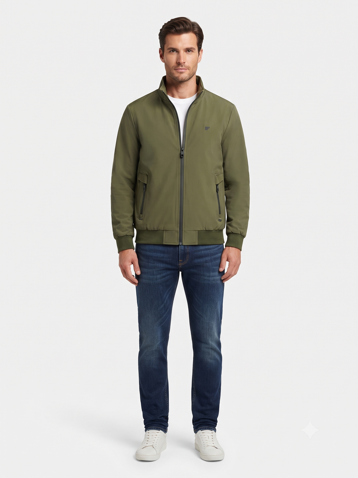 Men’s Classic Olive Nylon Jacket - Regular fit