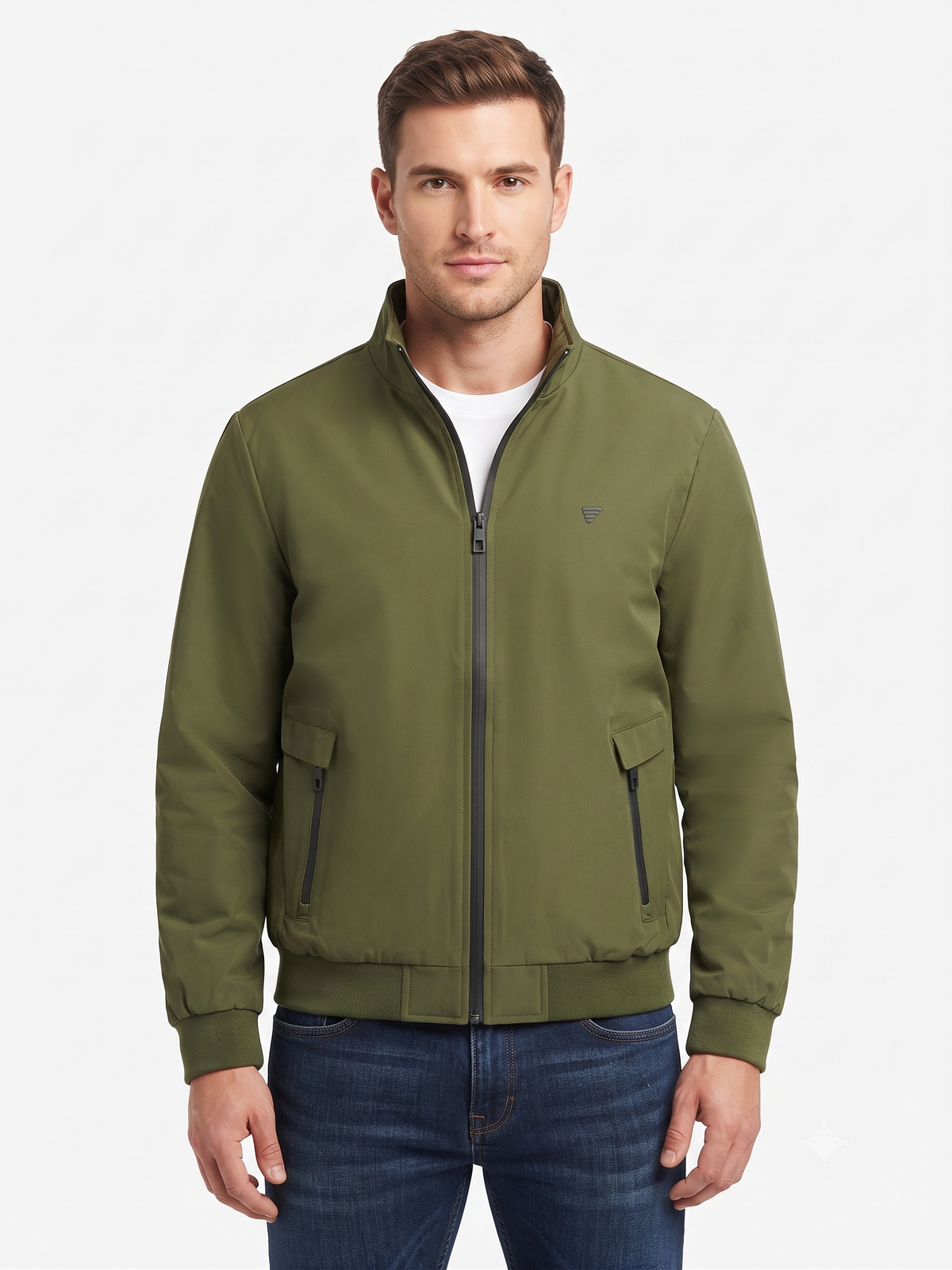 Men’s Classic Olive Nylon Jacket - Regular fit