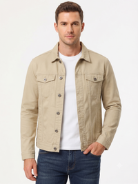Men’s Classic Khaki Cotton Jacket - Regular fit