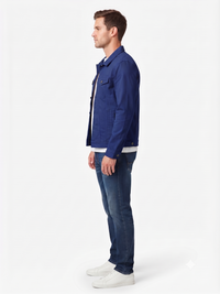 Men’s Classic Blue Cotton Jacket - Regular fit