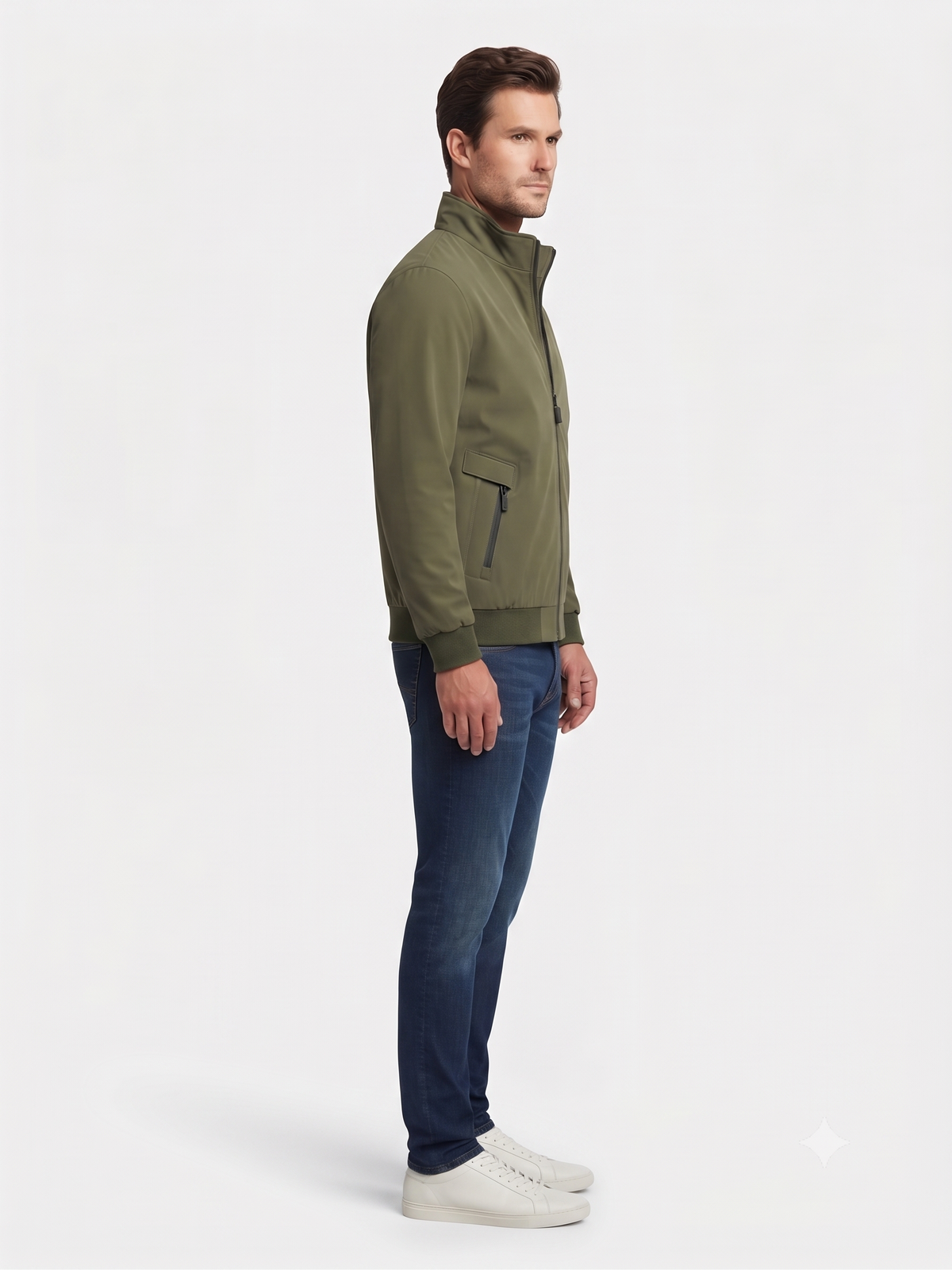 Men’s Classic Olive Nylon Jacket - Regular fit