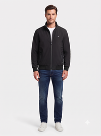 Men’s Classic Black Nylon Jacket - Regular fit