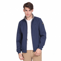 Men’s Classic Navy Polyester Jacket - Regular fit