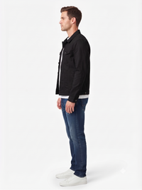 Men’s Classic Black Cotton Jacket - Regular fit