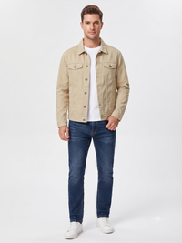 Men’s Classic Khaki Cotton Jacket - Regular fit