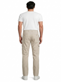 T-Base Men’s Sand Cargo Trouser | Mid-Rise Casual Utility Pants
