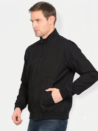 Men’s Classic Black Cotton Jacket - Regular fit