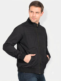 Men’s Classic Black Cotton Jacket - Regular fit