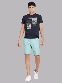 Question Mark Print Ocean Wave Chino Shorts