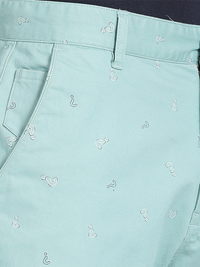 Question Mark Print Ocean Wave Chino Shorts