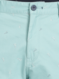 Question Mark Print Ocean Wave Chino Shorts