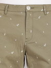 Paper Plane Print Olive Chino Shorts