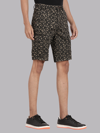 Camo Print Olive Cargo Shorts