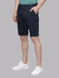 Sailboat Print Dark Navy Chino Shorts