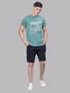 Sailboat Print Dark Navy Chino Shorts